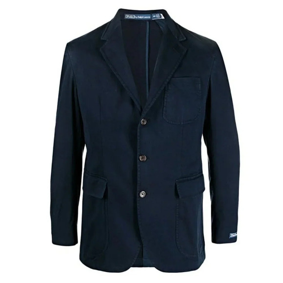 Polo Ralph Lauren Garment Dyed Chino Suit Jacket Navy Size 38 R (MSRP $498) - Picture 1 of 8